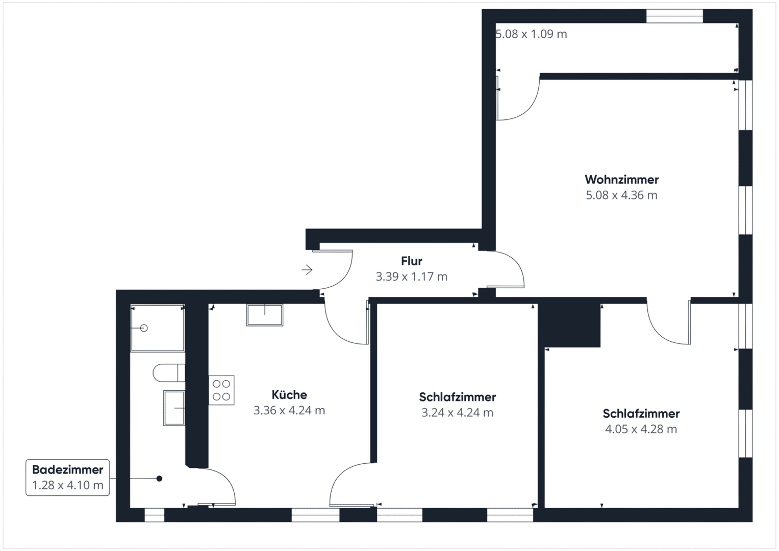 Grundriss Wohnung 4