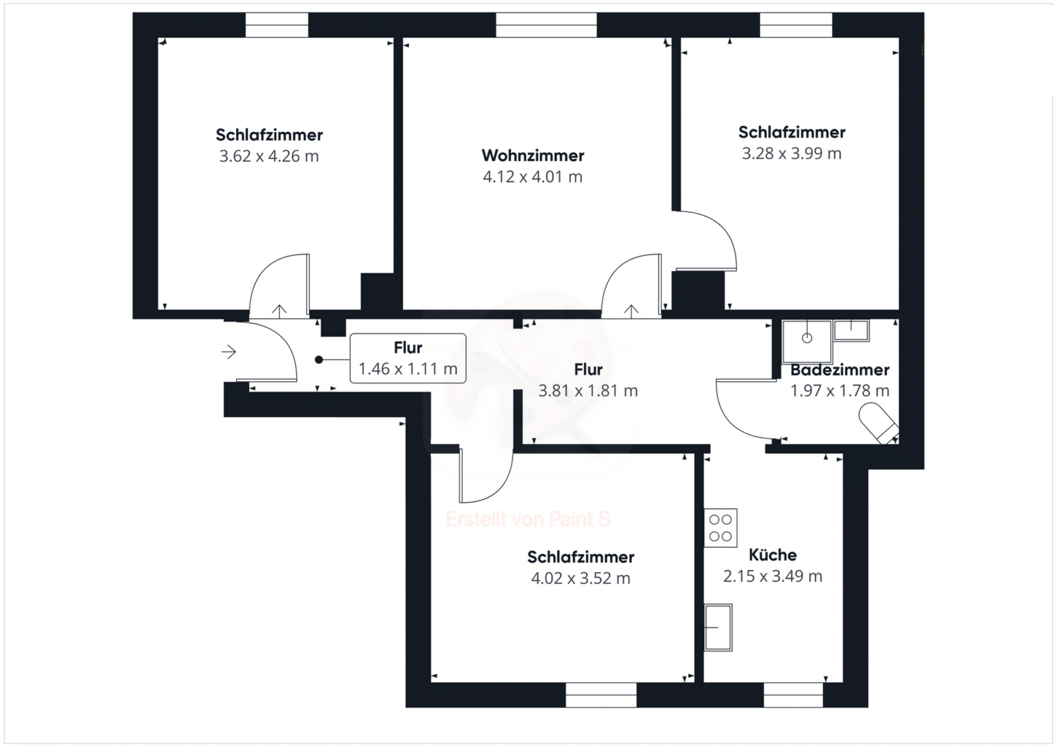 Grundriss Wohnung 3
