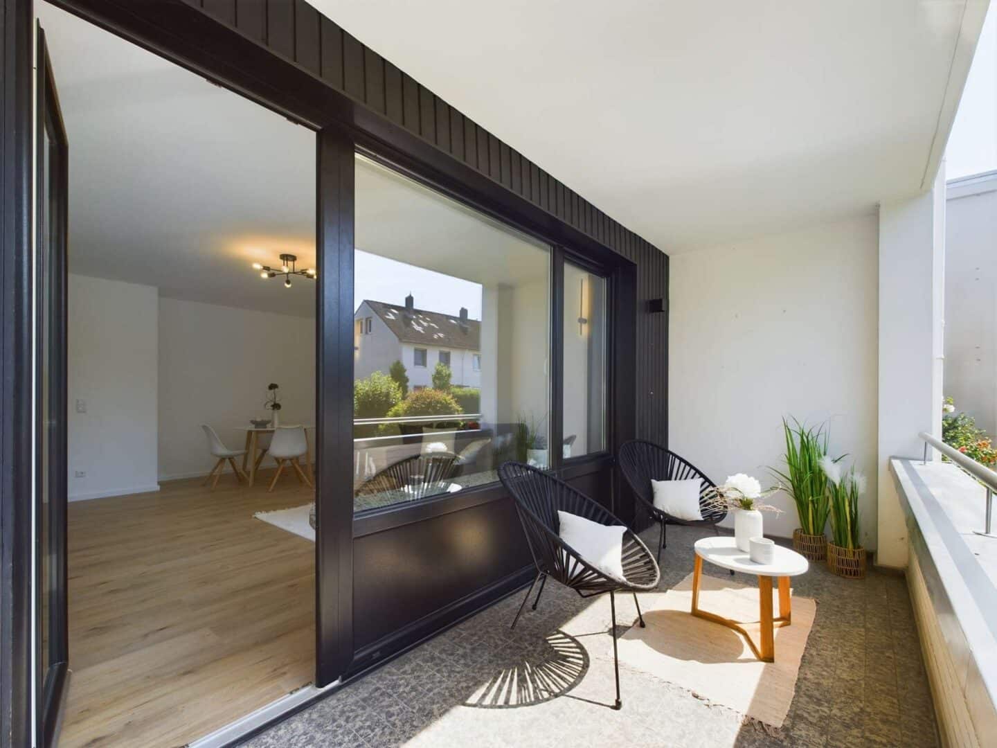 Balkon am Wohnzimmer