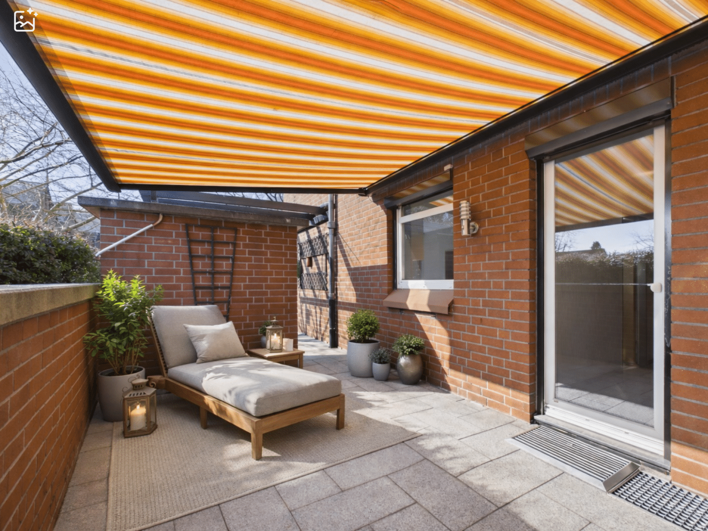 Süd-Terrasse mit KI Staging