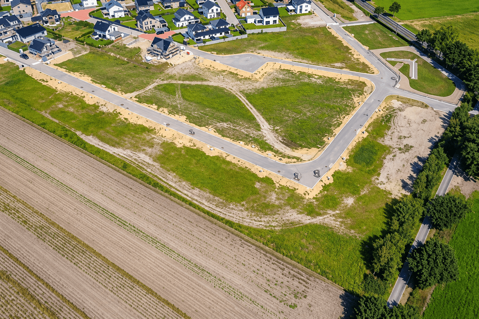 Luftaufnahme – Baugebiet Jembke im Überblick.